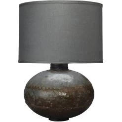 Caisson 23 Inch 150.00 Watt Gun Metal Table Lamp Portable Light