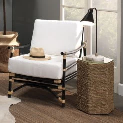 Chronicle 20 Inch 60.00 Watt Black / Antique Brass / White Marble Task Lamp Portable Light -Jamie Young Co Shop 1chro tlbk 8