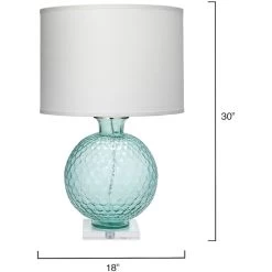 Clark 30 Inch 150.00 Watt Aqua Table Lamp Portable Light -Jamie Young Co Shop 1clar tlaq 5