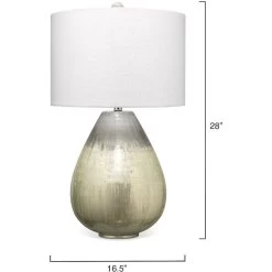 Damsel 28 Inch 150.00 Watt Etched Mercury Glass Table Lamp Portable Light -Jamie Young Co Shop 1dams mdmg 2