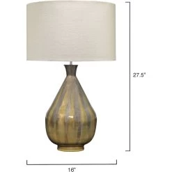 Daybreak 28 Inch 150.00 Watt Grey Enameled Metal Table Lamp Portable Light -Jamie Young Co Shop 1dayb tlgr 2