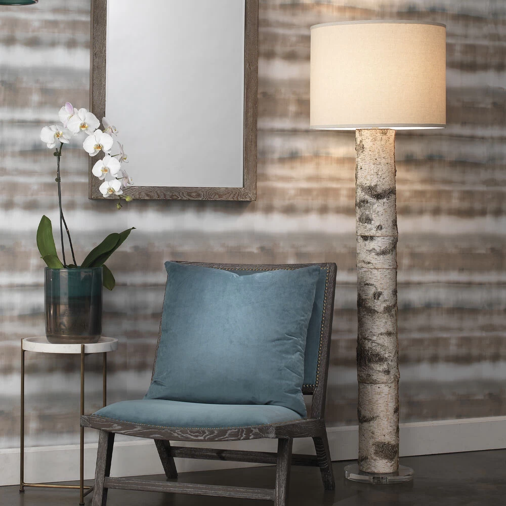 Forrester 69 Inch 150.00 Watt Birch Veneer Floor Lamp Portable Light 5 Forrester 69 Inch 150.00 Watt Birch Veneer Floor Lamp Portable Light - Image 5