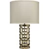 Labyrinth 30 Inch 150.00 Watt Antique Brass Metal Table Lamp Portable Light