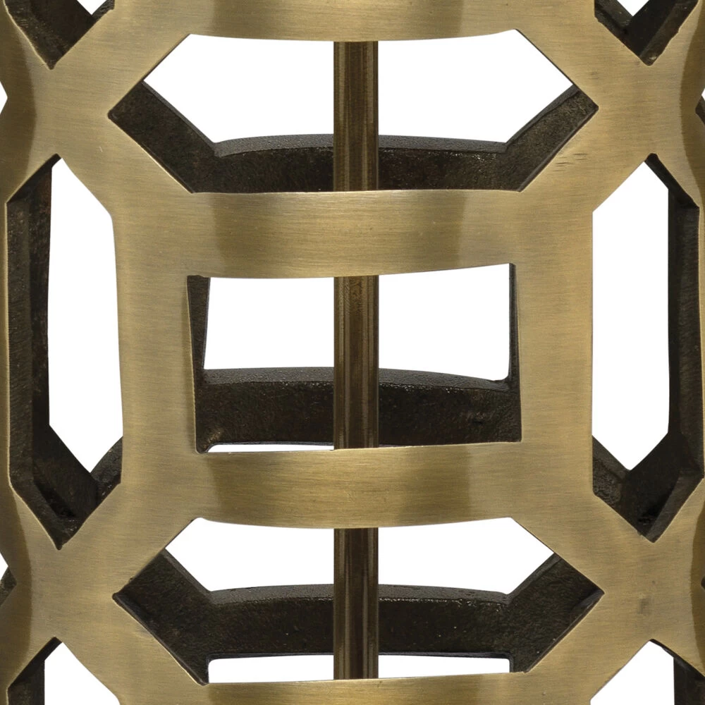 Labyrinth 30 Inch 150.00 Watt Antique Brass Metal Table Lamp Portable Light 4 Labyrinth 30 Inch 150.00 Watt Antique Brass Metal Table Lamp Portable Light - Image 4