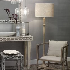 Petite Paro 64.5 Inch 150 Watt White Floor Lamp Portable Light -Jamie Young Co Shop 1peti flbw 2