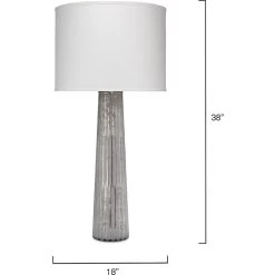 Striped Silver Pillar 38 Inch 150.00 Watt Clear Seeded Table Lamp Portable Light -Jamie Young Co Shop 1pill tlss 5
