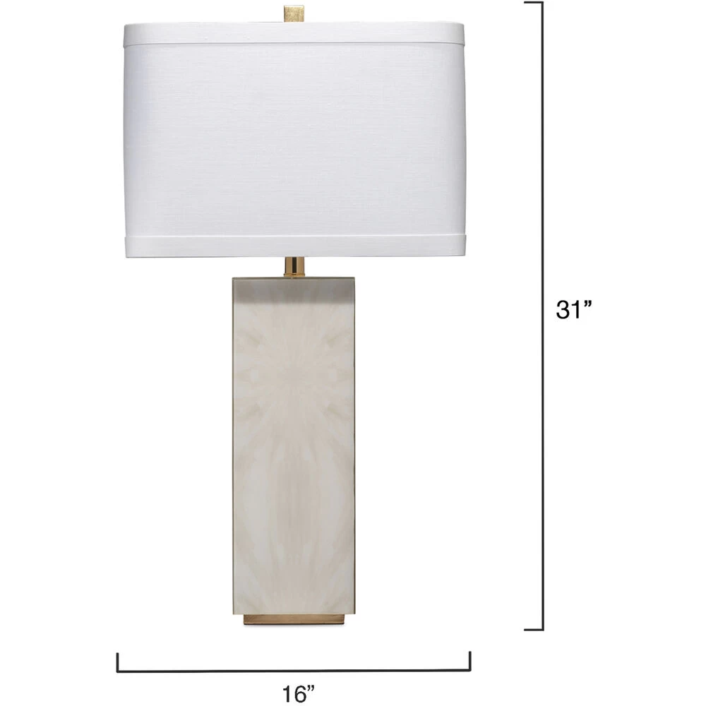 Reflection 28 Inch 150.00 Watt Horn Lacquer W/ Gold Leaf Accents Table Lamp Portable Light 3 Reflection 28 Inch 150.00 Watt Horn Lacquer W/ Gold Leaf Accents Table Lamp Portable Light - Image 3