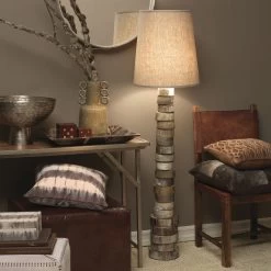 Stacked Horn 60 Inch 150 Watt Horn Floor Lamp Portable Light 6 Stacked Horn 60 Inch 150 Watt Horn Floor Lamp Portable Light -Jamie Young Co Shop 1stac flho 2