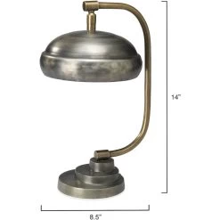 Steam Punk 14 Inch 25.00 Watt Gun Metal Table Lamp Portable Light 6 Steam Punk 14 Inch 25.00 Watt Gun Metal Table Lamp Portable Light -Jamie Young Co Shop 1stea tlgm 5