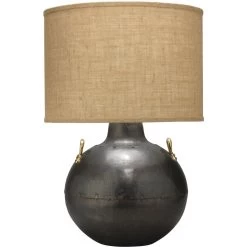 Two Handled Kettle 25 Inch 150.00 Watt Iron Table Lamp Portable Light