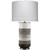Winslow 33 Inch 150.00 Watt White / Light Grey / Dark Grey Hide Table Lamp Portable Light