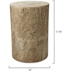 Agave 17.75 X 12 Inch Natural Wood Side Table -Jamie Young Co Shop 20agav stwd 2