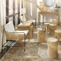 Agave 17.75 X 12 Inch Natural Wood Side Table -Jamie Young Co Shop 20agav stwd 7 new