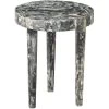 Artemis 20 X 16 Inch Black Resin Side Table