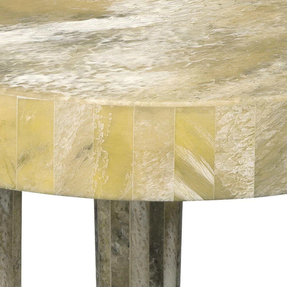 Artemis 16 X 16 Inch Pearl Resin Side Table 2 Artemis 16 X 16 Inch Pearl Resin Side Table - Image 2