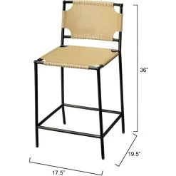 Asher 36 Inch Cashew Counter Stool -Jamie Young Co Shop 20ashe csca 2