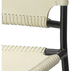 Asher Off White Leather & Black Forged Iron Dining Chair -Jamie Young Co Shop 20ashe dcwh 4