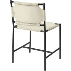 Asher Off White Leather & Black Forged Iron Dining Chair -Jamie Young Co Shop 20ashe dcwh 5
