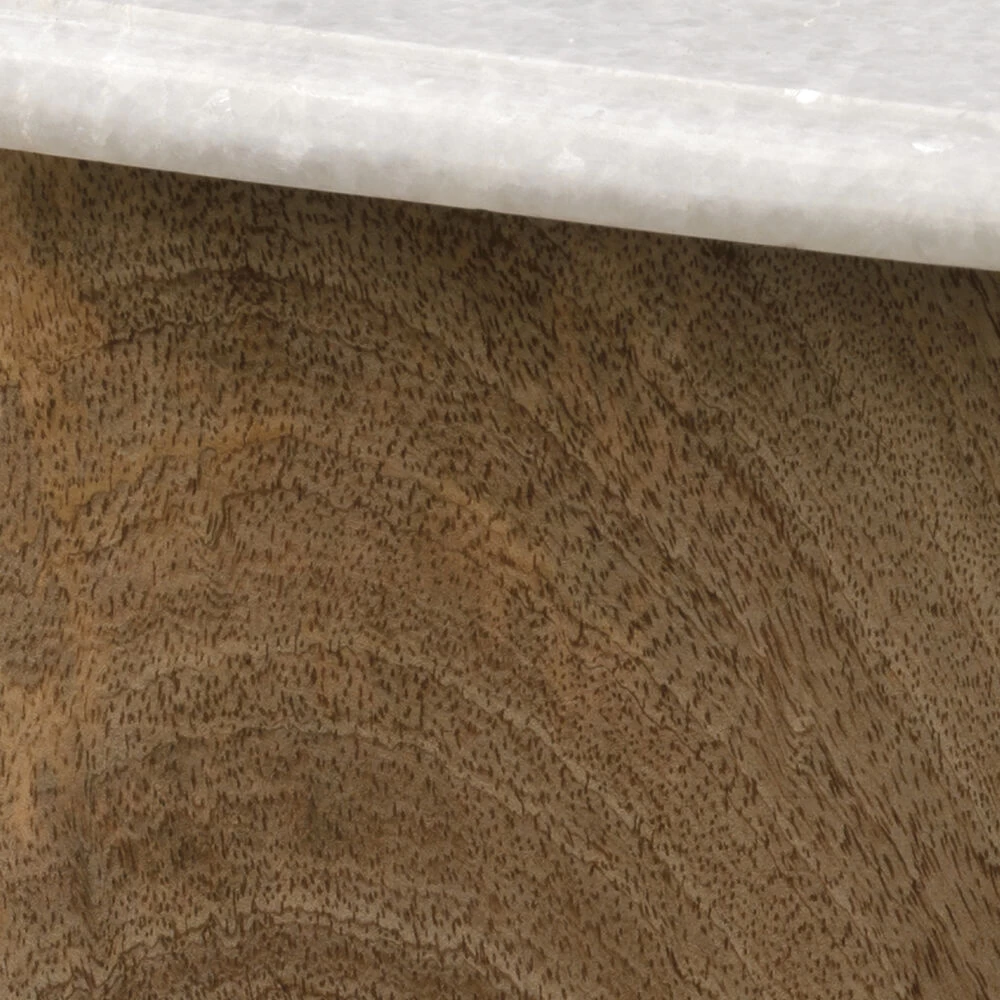 Atlas 18 X 18 Inch White Marble Side Table 2 Atlas 18 X 18 Inch White Marble Side Table - Image 2