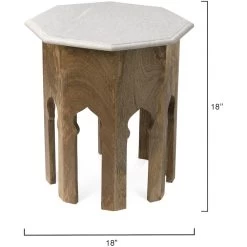 Atlas 18 X 18 Inch White Marble Side Table 8 Atlas 18 X 18 Inch White Marble Side Table -Jamie Young Co Shop 20atla stwh 2