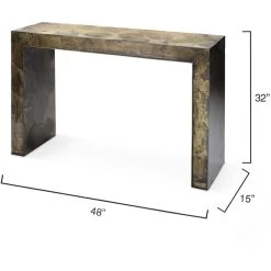 Charlemagne 48 X 15 Inch Acid Washed Metal Console Table -Jamie Young Co Shop 20char coaw 2