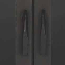 Chauncey Wide Black Iron & Clear Glass Curio Bar Cabinet -Jamie Young Co Shop 20chau cabbk 3