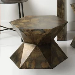 Crown 24 X 21 Inch Acid Washed Metal Side Table -Jamie Young Co Shop 20crow lgaw 2