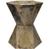 Crown 19 X 17 Inch Acid Washed Metal Side Table