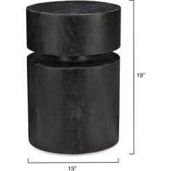 Dylan 19 X 13 Inch Charcoal Side Table -Jamie Young Co Shop 20dyla stch 2