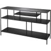 Element Shelved 51 X 14 Inch Black Iron Console Table