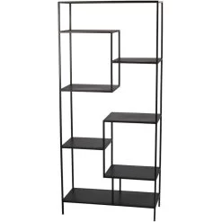 Element 80 X 36 X 16 Inch Black Iron Etagere