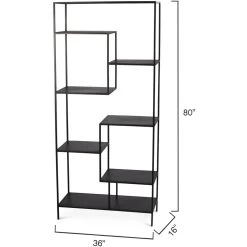 Element 80 X 36 X 16 Inch Black Iron Etagere -Jamie Young Co Shop 20elem etbk 5