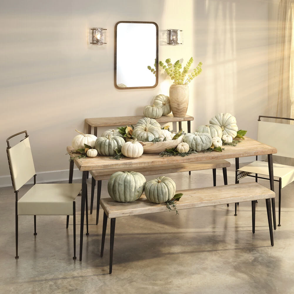 Farmhouse 53 X 16 Inch Natural Wood Console Table 5 Farmhouse 53 X 16 Inch Natural Wood Console Table - Image 5