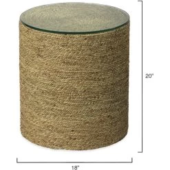 Harbor 20 X 18 Inch Natural Sea Grass Side Table 6 Harbor 20 X 18 Inch Natural Sea Grass Side Table -Jamie Young Co Shop 20harb stna 2