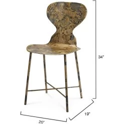 McCallan Metal Acid Washed Metal Dining Chair -Jamie Young Co Shop 20mcca chaw 2