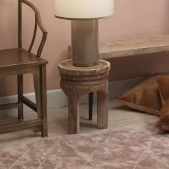 Mesa 17 X 13.5 Inch Natural Wood Wooden Stool -Jamie Young Co Shop 20mesa stwd 8