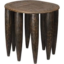 Naga 21.25 Inch Dark Antique Stool