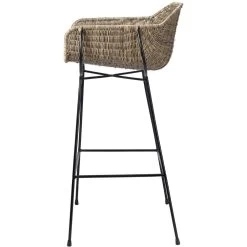 Nusa 40 Inch Natural Rattan & Black Steel Bar Stool -Jamie Young Co Shop 20nusa bsna 2