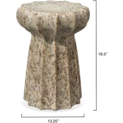 Oyster 18 X 13 Inch Cream Side Table -Jamie Young Co Shop 20oyst stsc 2