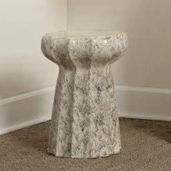 Oyster 18 X 13 Inch Cream Side Table -Jamie Young Co Shop 20oyst stsc 6