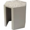 Radiant 21 X 20 Inch Light Grey & Beige Faux Horn W/ Light Grey Lacquer Side Table