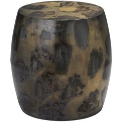 Realm 18 X 17 Inch Acid Washed Metal Side Table