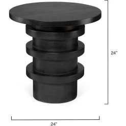 Revolve 24 X 24 Inch Charcoal Side Table -Jamie Young Co Shop 20revo stch 2