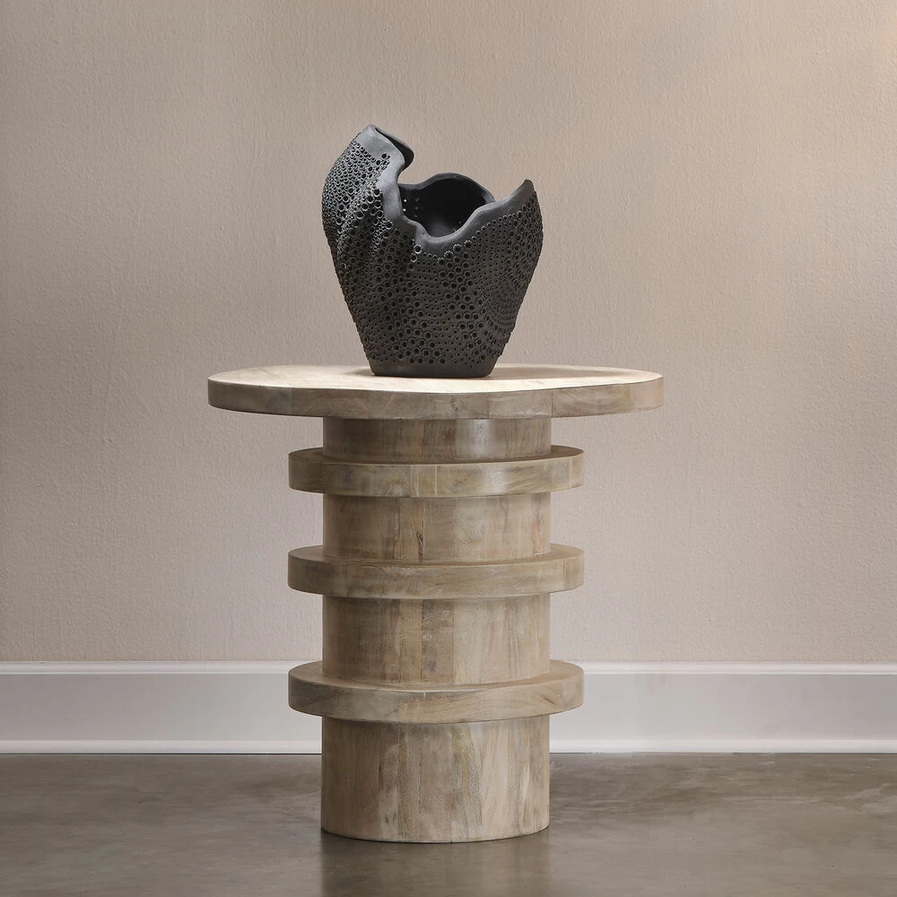 Revolve 24 X 24 Inch White Washed Side Table 2 Revolve 24 X 24 Inch White Washed Side Table - Image 2