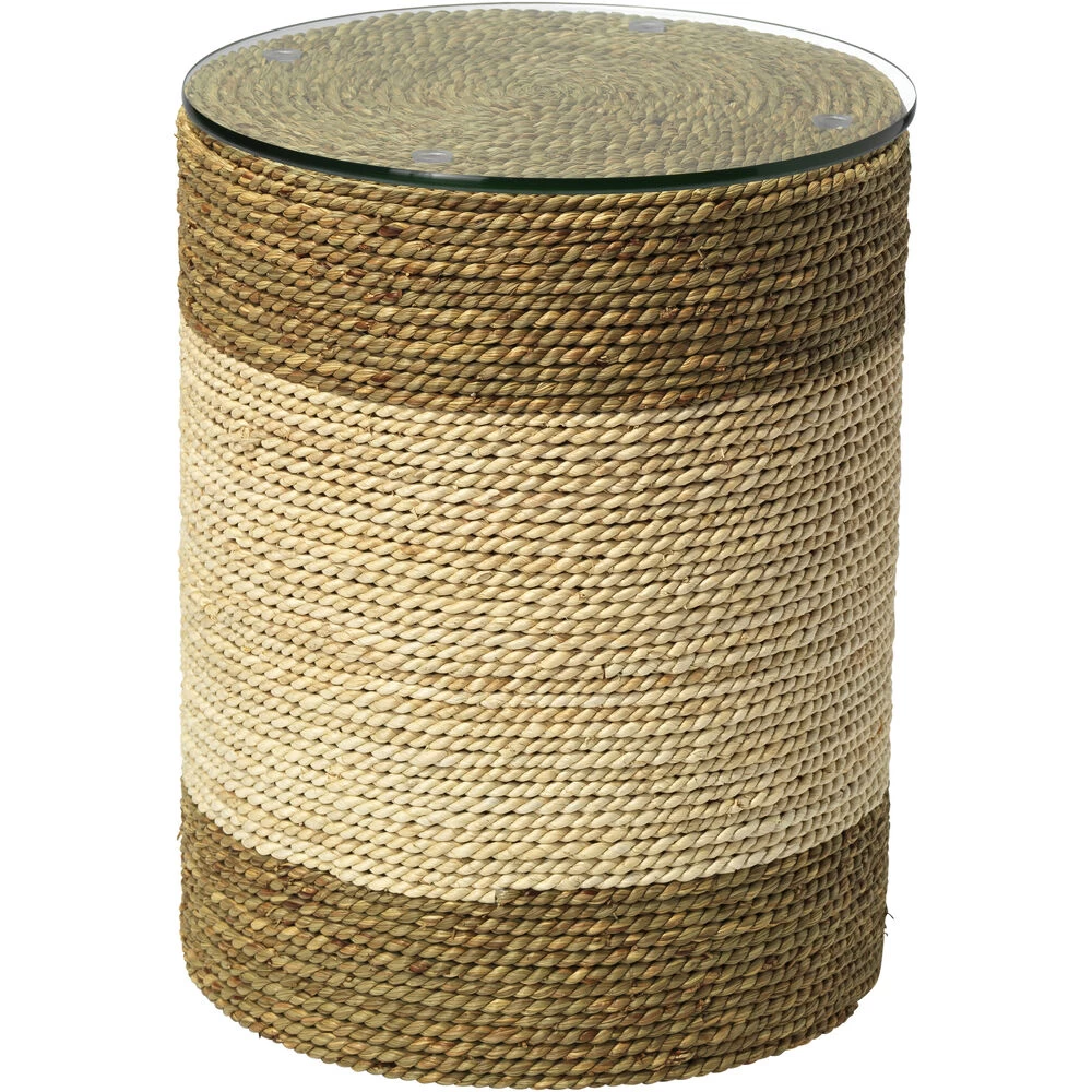 Saint Bart's 18 X 14 Inch Off-White & Natural Side Table 1 Saint Bart's 18 X 14 Inch Off-White & Natural Side Table