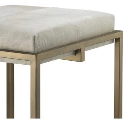 Shelby 27 Inch White Hide & Antique Brass Counter Stool -Jamie Young Co Shop 20shel cswh 3