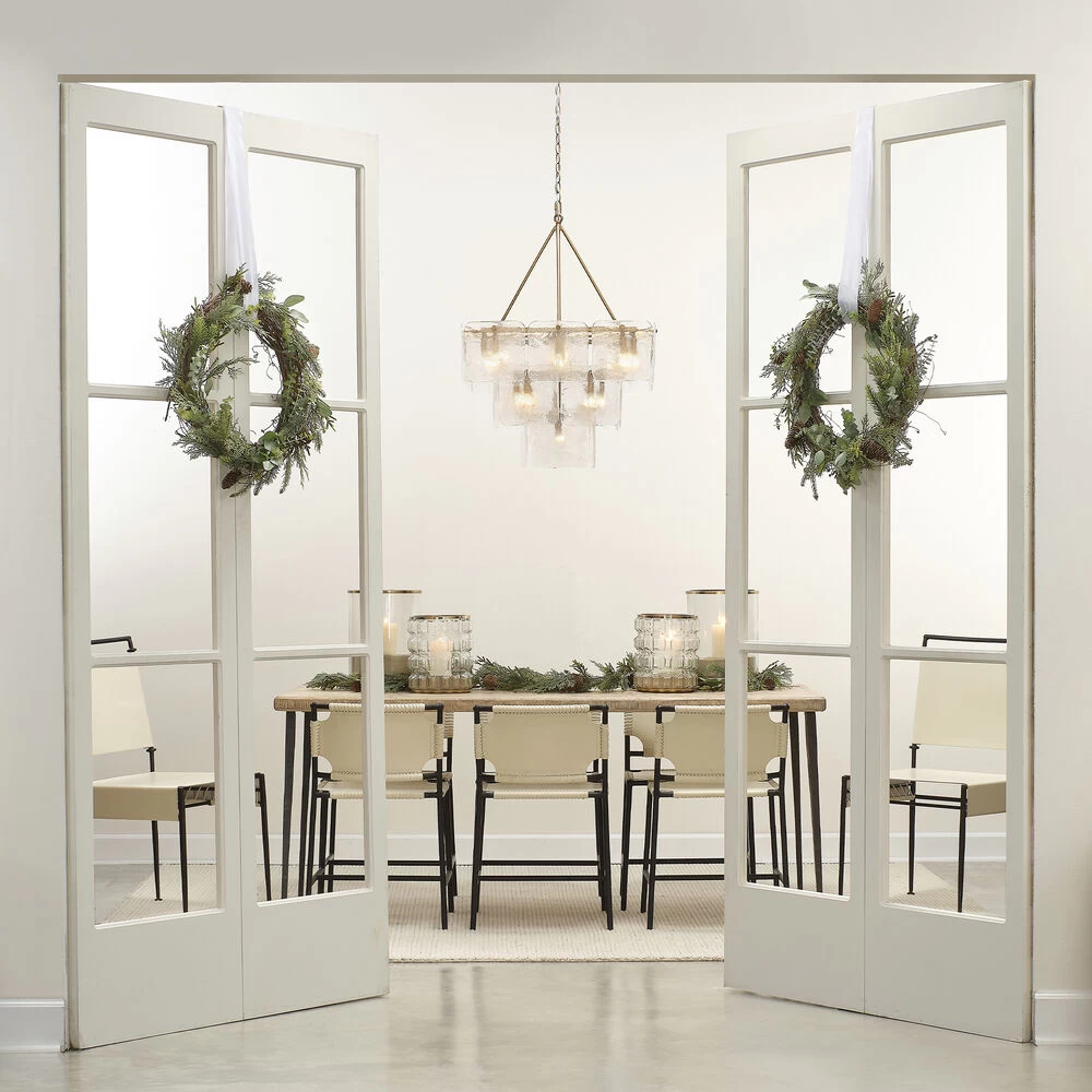 Sweetwater Off White Leather & Black Forged Iron Dining Chair 13 Sweetwater Off White Leather & Black Forged Iron Dining Chair - Image 13