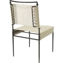 Sweetwater Off White Leather & Black Forged Iron Dining Chair 17 Sweetwater Off White Leather & Black Forged Iron Dining Chair -Jamie Young Co Shop 20swee dcwh 3