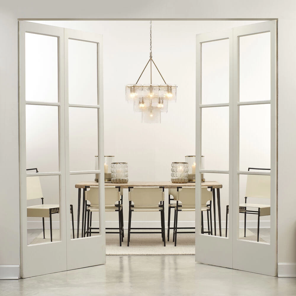 Sweetwater Off White Leather & Black Forged Iron Dining Chair 10 Sweetwater Off White Leather & Black Forged Iron Dining Chair - Image 10