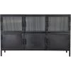 Vitrino 50 Inch Black 6 Door Console